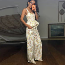 Load image into Gallery viewer, Casual Printed Vest Trouser Suit