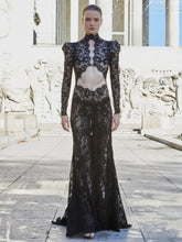Load image into Gallery viewer, Lace Cut Out Design Long Dress