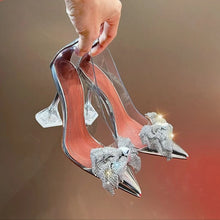 Load image into Gallery viewer, New Fairy Style Bow Transparent High Heels