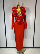 Load image into Gallery viewer, 3D Flower Sleeveless Bodycon Bandage Dress