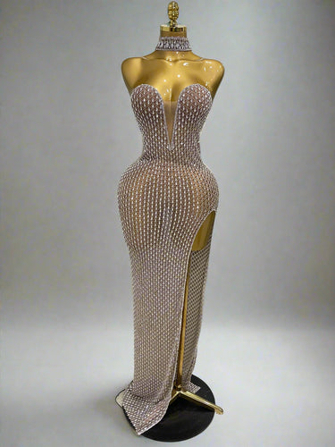 Luxurious Full Rhinestones Mesh
