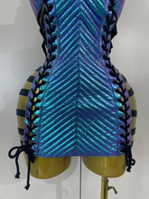 Load image into Gallery viewer, Black Leather Hollow Out Gothic Bandage Halter Short Dress