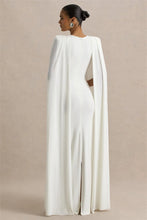 Load image into Gallery viewer, Cape Sleeve Sexy Maxi Dress