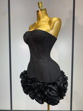 Load image into Gallery viewer, Strapless Flower Prom Gown Mini Dress