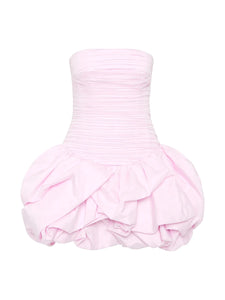 Solid Spliced Ruffles Slimming Dress