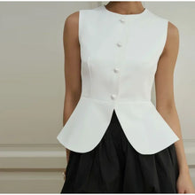 Load image into Gallery viewer, Casual Sleeveless Vests Skirts Suits