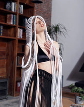 Load image into Gallery viewer, Retro Crochet Hollow Out Knitted Long Tassel Cover Up