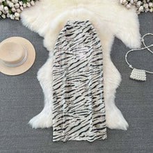 Load image into Gallery viewer, Leopard Print PU Leather Skirt
