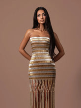 Load image into Gallery viewer, Seraphina Fringe Couture Dress