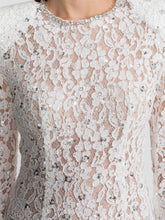 Load image into Gallery viewer, Spliced Lace Temperament Dress