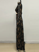 Load image into Gallery viewer, Lace Cut Out Design Long Dress