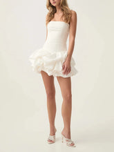 Load image into Gallery viewer, Solid Spliced Ruffles Slimming Dress