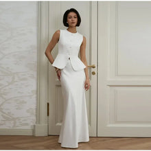 Load image into Gallery viewer, Casual Sleeveless Vests Skirts Suits