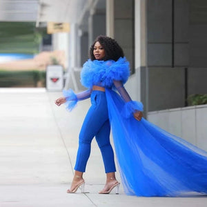 Ruffle Tulle Prom Party Jacket