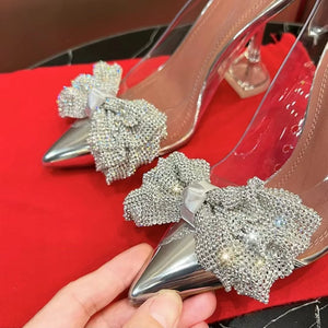 New Fairy Style Bow Transparent High Heels