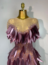 Load image into Gallery viewer, Sexy Mesh See Through Diamonds Bodycon Dress