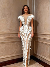 Load image into Gallery viewer, Pearl Transparent Mesh Long Dress