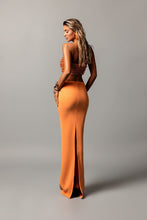 Load image into Gallery viewer, Glamorous Orange 2 Piece Evening Dress Set With