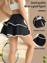 Load image into Gallery viewer, High Waist Color Block Skort