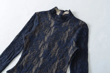 Load image into Gallery viewer, Retro Lace Hook Flower Long Sleeve T-Shirt Romper
