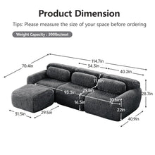 Load image into Gallery viewer, 114.7" Soft Plush Sofa Set