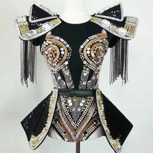 Load image into Gallery viewer, Crystals Stones Bodysuit