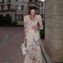 Load image into Gallery viewer, Casual Printed Ruffle Long Dress