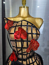 Load image into Gallery viewer, Mesh See Through Top Skirt Long Gloves Set