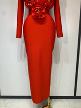 Load image into Gallery viewer, 3D Flower Sleeveless Bodycon Bandage Dress