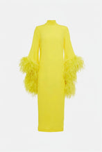 Load image into Gallery viewer, Customized Evening Jersey Feather Draped