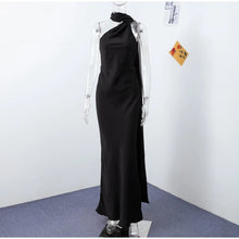 Load image into Gallery viewer, Elegant Ribbon Halter Dress Wom