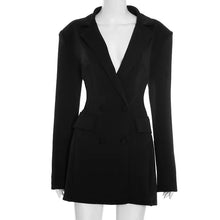 Load image into Gallery viewer, Long Sleeve Sexy Mini Blazer Dress