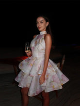 Load image into Gallery viewer, Flower Print Fluffy A-line Dress