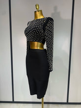 Load image into Gallery viewer, Mesh Pearl Black Top Bandage Set