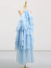Load image into Gallery viewer, Solid Spliced Ruffles Elegant Dress