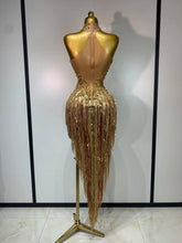 Load image into Gallery viewer, Sparkly Rhinestone Mesh Dress