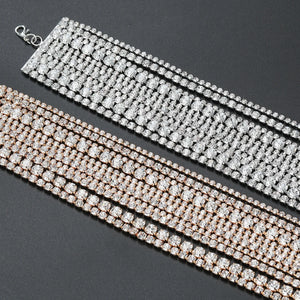 Luxury Multilayers Crystal Choker