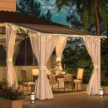 Load image into Gallery viewer, 8x8 Outdoor Lean-to Gazebo Pergola Curtains &amp; Netting Patio