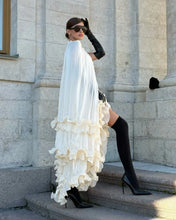 Load image into Gallery viewer, Solid White Ruffle Maxi Dress