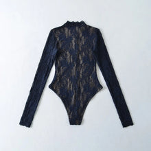 Load image into Gallery viewer, Retro Lace Hook Flower Long Sleeve T-Shirt Romper