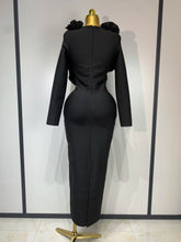 Load image into Gallery viewer, 3D Flower Sleeveless Bodycon Bandage Dress