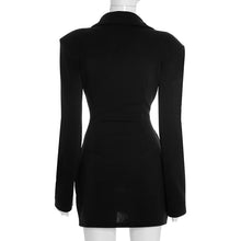 Load image into Gallery viewer, Long Sleeve Sexy Mini Blazer Dress
