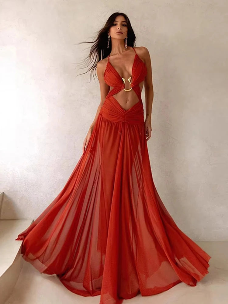 Sexy Hollow Out Long Dress – Mineli's Closet