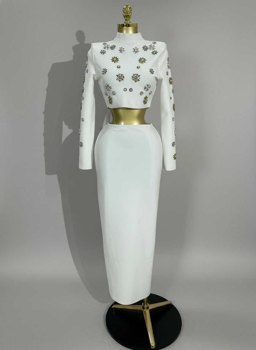 Two Piece Set Celebrity Evening Party Dress