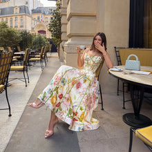 Load image into Gallery viewer, New Boho Floral Print Halter Neck Maxi Dress