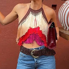 Load image into Gallery viewer, Boho Crochet Halter Top