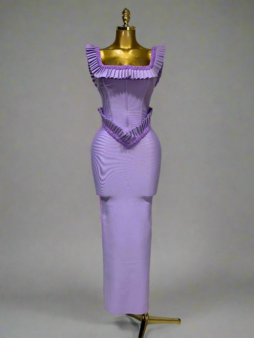 purple bandage dress Long Bodycon Bandage Dress – Mineli's Closet