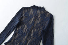 Load image into Gallery viewer, Retro Lace Hook Flower Long Sleeve T-Shirt Romper