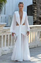 Load image into Gallery viewer, Long Sleeve Sexy Maxi Dress