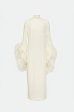 Load image into Gallery viewer, Customized Evening Jersey Feather Draped